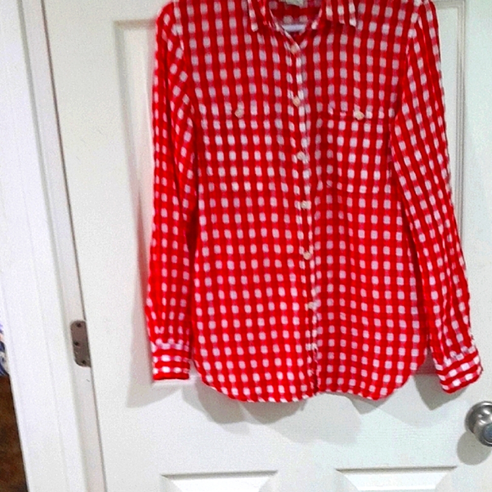 Ralph Lauren /Denim And Supply Red & White Gingham/Checked Shirt Ladies Med